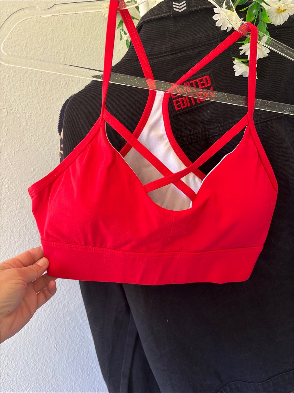 NVGTN Red Crisscross Sports Bralette